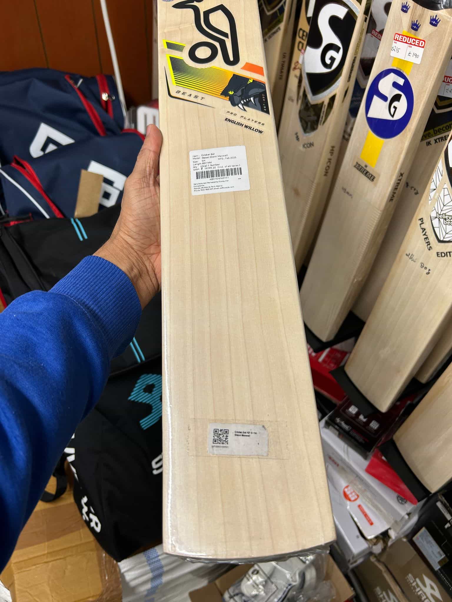 Kookaburra Glen Maxwell Players English Willow Cricket Bat-SH - Premium Cricket Equipment
