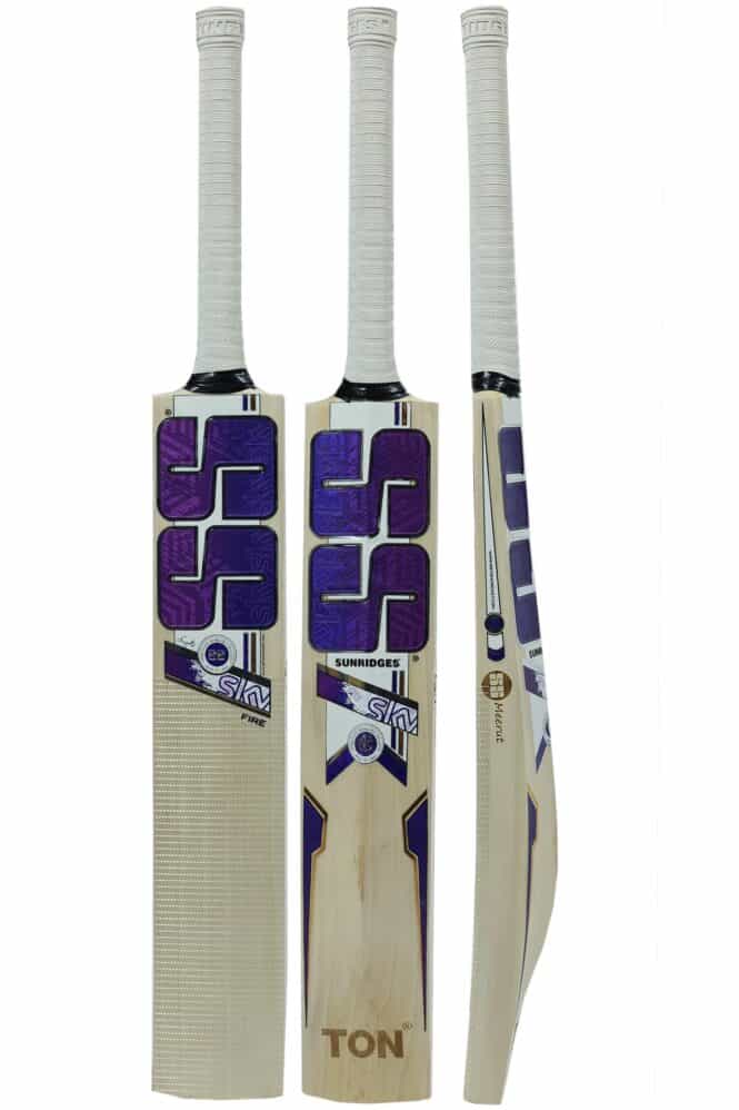 SS Sky Fire English Willow Cricket Bat SH - Premium Cricket Equipment