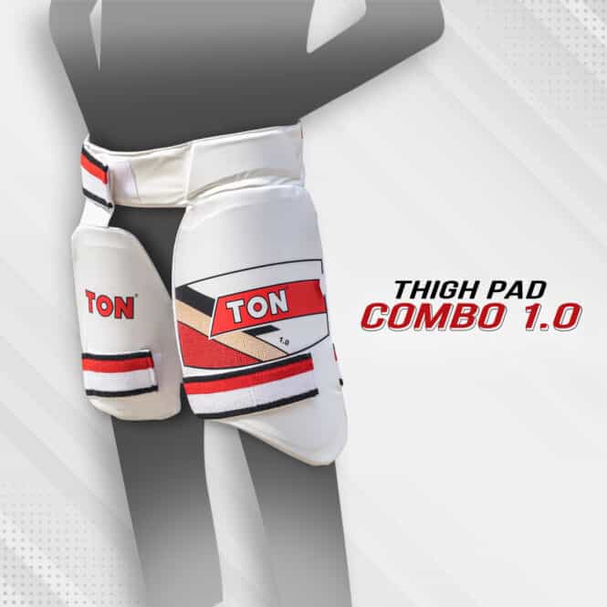 Ton 1.0 Cricket Combo Thigh Pad Lower Body Sefty for Men (LEFT) - Premium Cricket Equipment