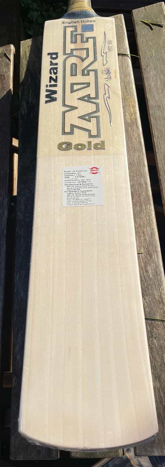 MRF Wizard Gold English willow cricket bat - Premium Cricket Equipment