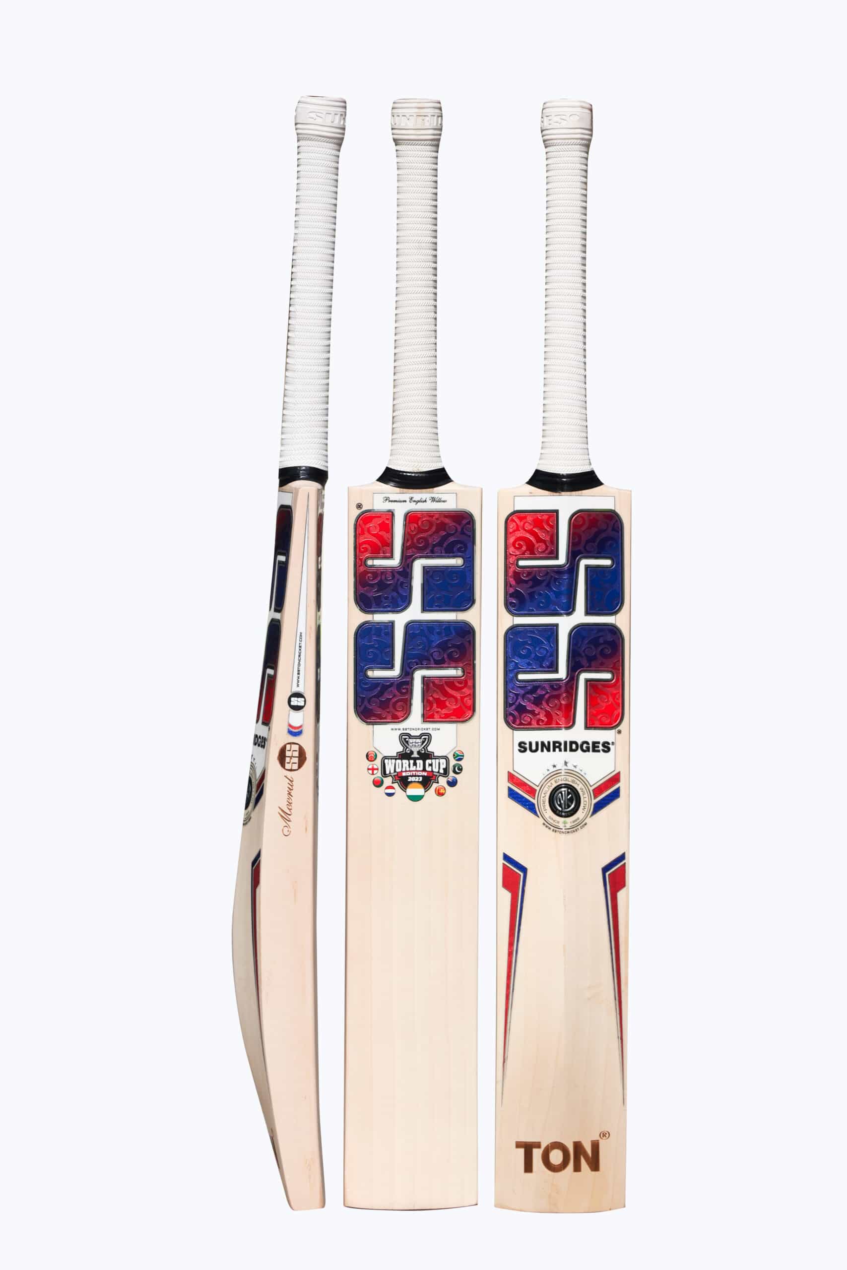 SS World Cup Edition Red English Willow Cricket Bat – SH - Premium Cricket Equipment